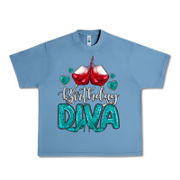 Pebble Blue birthday diva turquoise Urban Heavy Tee - MaliasSmallBusiness