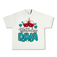 Pistachio birthday diva turquoise Urban Heavy Tee - MaliasSmallBusiness