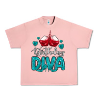 Salmon birthday diva turquoise Urban Heavy Tee - MaliasSmallBusiness