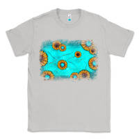 Moon Dust turquoise gemstone sunflower background Classic Tee - JahusDesignShop