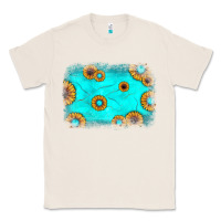 Natural turquoise gemstone sunflower background Classic Tee - JahusDesignShop