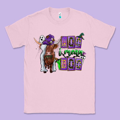 Moo I Mean Boo Classic Tee Designed By Cowhidedigitalart