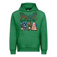 Emerald Western God Bless The USA 4th of July Urban Hoodie - LillyAllenDesigns