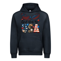 Navy Western God Bless The USA 4th of July Urban Hoodie - LillyAllenDesigns