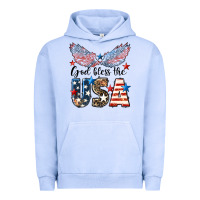 Pigment Grape Ice Western God Bless The USA 4th of July Urban Hoodie - LillyAllenDesigns