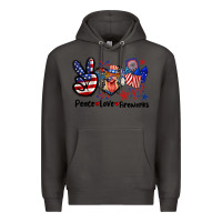 Smoke Peace love fireworks 4th of july Premium Hoodie - CowGirlArtShop