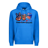True Royal Peace love fireworks 4th of july Premium Hoodie - CowGirlArtShop
