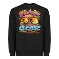 Black becach please Heavyweight Sweatshirt - BarkalooDesign
