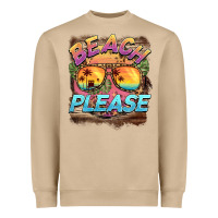 Mushroom becach please Heavyweight Sweatshirt - BarkalooDesign