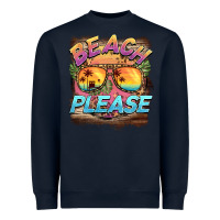 Navy becach please Heavyweight Sweatshirt - BarkalooDesign