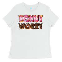 White donut worry with donut Ladies Tee - AdoDesignShop