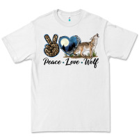 White Peace Love Wolf Premium Tee - LillyAllenDesigns