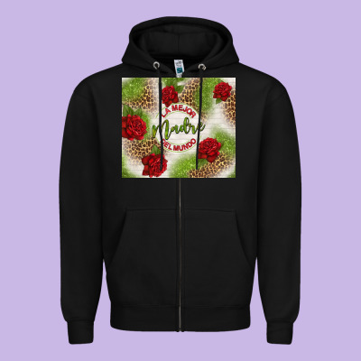 La Mejor Madre Del Mundo Zipper Hoodie Designed By Tumblerdesignbyshophia