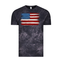 Cloud Black american flag distressed background Vintage Tee - MaliasSmallBusiness