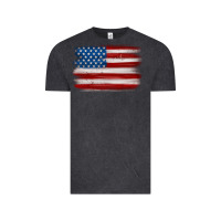 Vintage Black american flag distressed background Vintage Tee - MaliasSmallBusiness