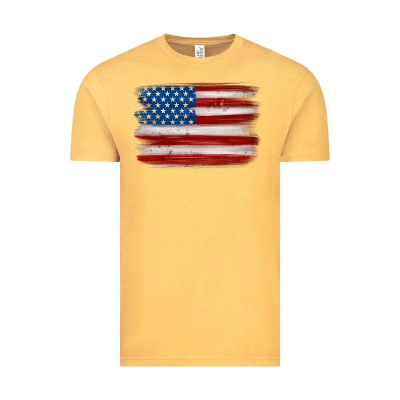 American Flag Distressed Background Vintage Tee by MaliasSmallBusiness | Teevron