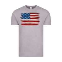 Vintage Zinc american flag distressed background Vintage Tee - MaliasSmallBusiness