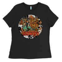 Black Christmas Cowboy Boots Ladies Tee - RanaPortraitStore