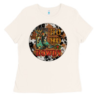 Bone Christmas Cowboy Boots Ladies Tee - RanaPortraitStore