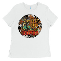 White Christmas Cowboy Boots Ladies Tee - RanaPortraitStore