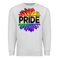 Dove Grey hippie pride sunflowers Premium Sweatshirt - OliviaCreatesArt