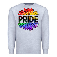 Heather Grey hippie pride sunflowers Premium Sweatshirt - OliviaCreatesArt