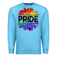 Ocean Blue hippie pride sunflowers Premium Sweatshirt - OliviaCreatesArt