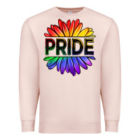 Pale Pink hippie pride sunflowers Premium Sweatshirt - OliviaCreatesArt