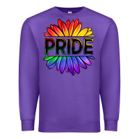 Purple hippie pride sunflowers Premium Sweatshirt - OliviaCreatesArt