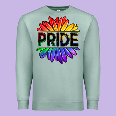 Hippie Pride Sunflowers Premium Sweatshirt Designed By Oliviacreatesart