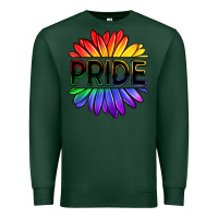 Sports Green hippie pride sunflowers Premium Sweatshirt - OliviaCreatesArt