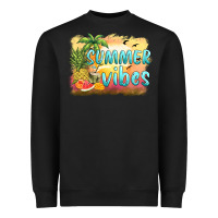 Black summer vibes sunset and fruits Heavyweight Sweatshirt - BarkalooDesign