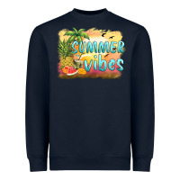 Navy summer vibes sunset and fruits Heavyweight Sweatshirt - BarkalooDesign