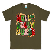 Army Green holly jolly nurse Classic Tee - MaliasSmallBusiness