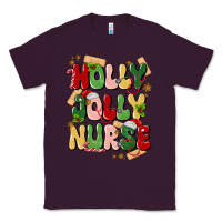 Plum holly jolly nurse Classic Tee - MaliasSmallBusiness