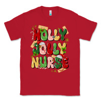 Red holly jolly nurse Classic Tee - MaliasSmallBusiness
