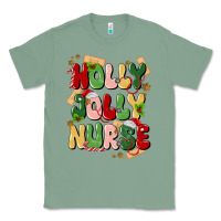 Sage holly jolly nurse Classic Tee - MaliasSmallBusiness