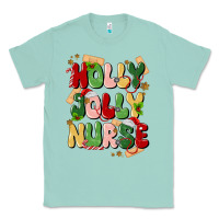 Seafoam holly jolly nurse Classic Tee - MaliasSmallBusiness