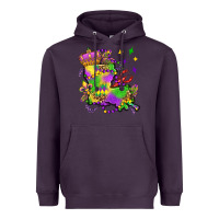 Plum louisiana map mardi gras olivia Heavyweight Hoodie - OliviaCreatesArt