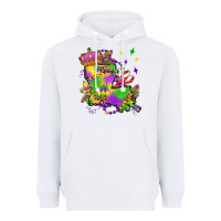 White louisiana map mardi gras olivia Heavyweight Hoodie - OliviaCreatesArt