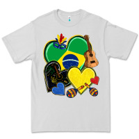 Dove Grey brazil hearts Premium Tee - NancyCooperArtShop