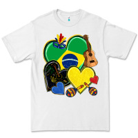White brazil hearts Premium Tee - NancyCooperArtShop