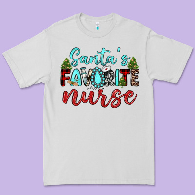 Santa S Favorite Nurse Premium Tee Designed By Jahusdesignshop