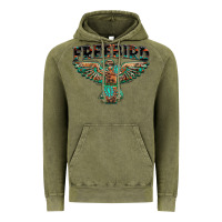 Vintage Olive aztec free bird Vintage Hoodie - NancyCooperArtShop