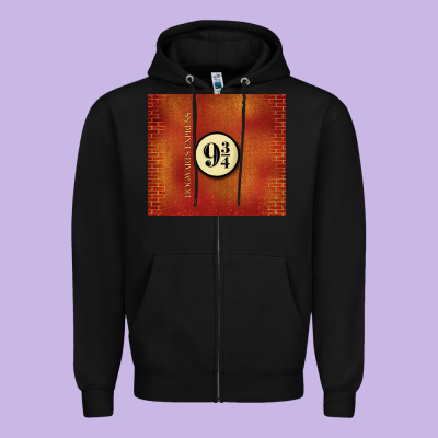 Magical Train Station Zipper Hoodie Designed By Tumblerdesignbyshophia