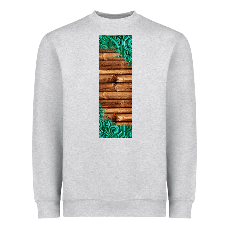 Western Tooled Leather Sunflower Turquoise Gemstone Pen Wrap 1 Heavyweight Sweatshirt by Jasminsmagicworld | Teevron