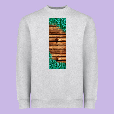 Western Tooled Leather Sunflower Turquoise Gemstone Pen Wrap 1 Heavyweight Sweatshirt Designed By Jasminsmagicworld