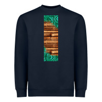 Navy western tooled leather sunflower turquoise gemstone pen wrap 1 Heavyweight Sweatshirt - Jasminsmagicworld