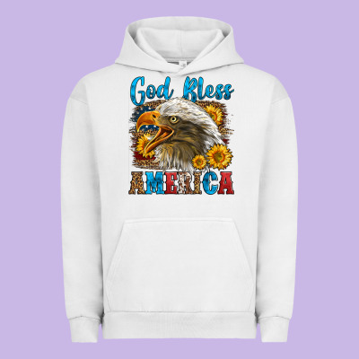 God Bless America Urban Hoodie Designed By Lillyallendesigns