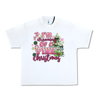 White im dreaming of a pink christmas Urban Heavy Tee - MaliasSmallBusiness